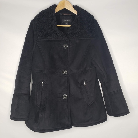 Jones New York Jackets & Blazers - Jones New York Faux Fleece Suede Jacket